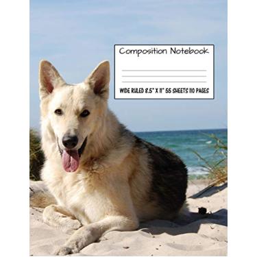 Imagem de Composition Notebook Wide Ruled 8.5" X 11" 55 Sheets 110 Pages: Cute Sweet Dog Composition Notebook, Notebooks, Girl Boy School Notebook, Composition Book, 8.5" x 11"