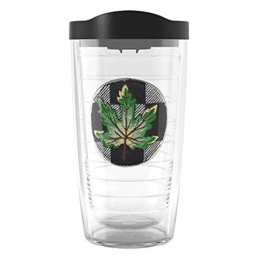 Imagem de Tervis Copo térmico de parede dupla feito nos EUA verde folha outono feito nos EUA, 473 g