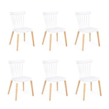 Imagem de Conjunto 6 Cadeiras Windsor Wood Design - Branca - Império Brazil Busi