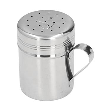 Imagem de Agitador de Açúcar de Confeiteiro Agitador de Cacau Em Aço Inox Açucareiro e Agitador Agitador de Especiarias Com Tampa e Alça para Chocolate Em pó Açúcar de Confeiteiro Sal (forma S)