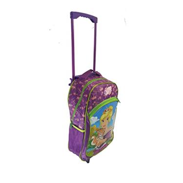 Imagem de Mochila Com Rodinhas Infantil Escolar Princesa Gatinho - Roxa