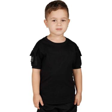 Imagem de Camiseta T-Shirt Infantil Tática Ranger Bélica Preta