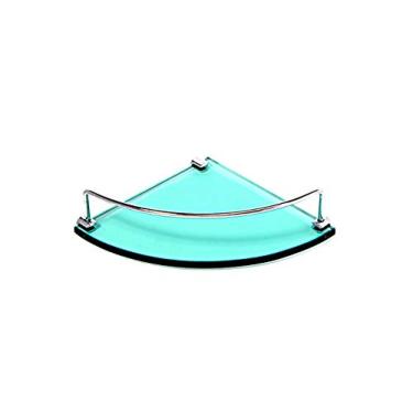 Imagem de Porta Shampoo de Canto Curvo em Vidro Verde 10mm Lapidado - Aquabox - 20cmx20cmx10mm