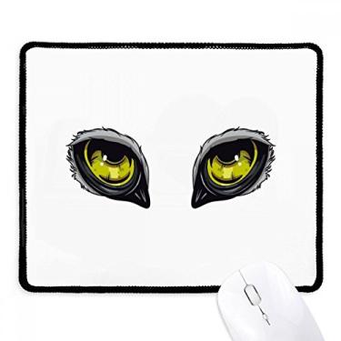 Imagem de Mousepad de borracha para decoração de olhos de coruja com bordas costuradas