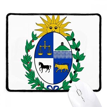 Imagem de Mousepad com emblema nacional da América do Sul do Uruguai, borda costurada, tapete de jogos de borracha