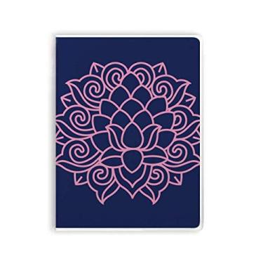 Imagem de Caderno de flores com folha de lótus e pasta de goma