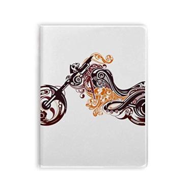 Imagem de Caderno colorido com silhueta de grão de arte para motocicleta Diário capa macia