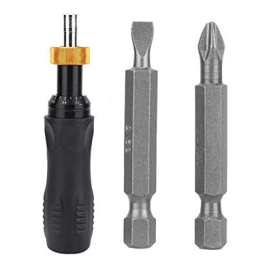 Imagem de Simlug Conjunto de chaves de fenda, ferramenta de manutenção de alta precisão 1-6 (N.m), chave de fenda de torque ajustável portátil com broca