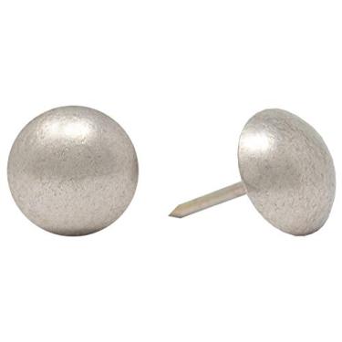 Imagem de ComfortStyle Tachinhas de estofamento premium, acabamento decorativo de prego para móveis, 1,5 cm de diâmetro, 100 pregos (estanho níquel)