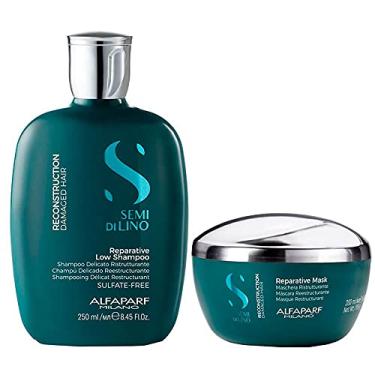 Imagem de Alfaparf Semi Di Lino Kit Reconstruction Shampoo (250ml) e Máscara (200ml)