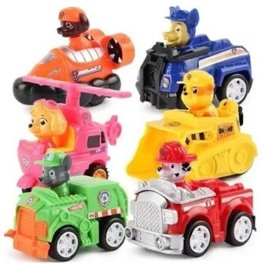 Imagem de Carrinho da Patrulha Canina kit com 6 Carros brinquedo criança infantil