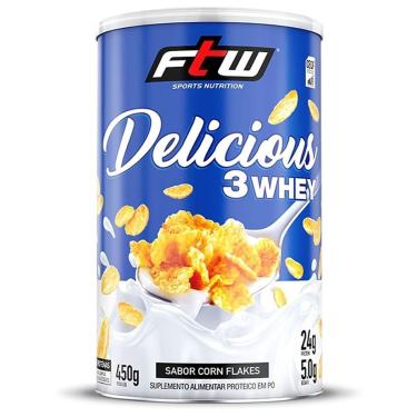 Imagem de DELICIOUS 3 WHEY 450 G - FTW (CORN FLAKES)-Unissex