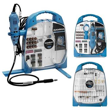 Imagem de Gamma Ferramentas Micro Retífica Com Kit De Acessórios 252 Peças 220V G19502/Br2 Azul