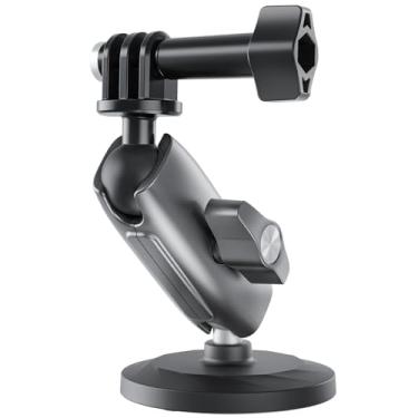 Imagem de ZEZEFUFU Ventosas base de montagem magnética para câmera Gopro, cabeça esférica de rotação de 360 graus, suporte magnético para câmera