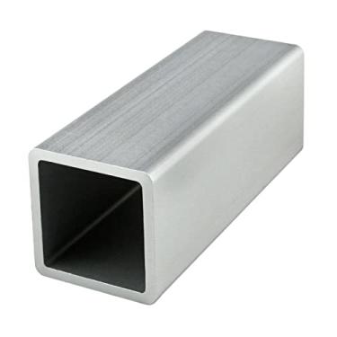Imagem de Mssoomm Tubo quadrado de alumínio de 2" 2" 50 mm x 50 mm x 12,6" / 320 mm de comprimento espessura de parede 1 mm, 1 pacote, 6061 tubo reto sem costura de alumínio 1 peça