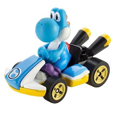 Imagem de DieCast Hotwheels Mario Kart Light-Blue Yoshi (Standard Kart) 1:64 Scale
