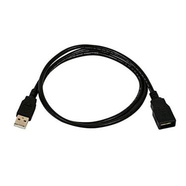 Imagem de Monoprice Cabo de extensão USB 2.0 A macho para fêmea 28/24AWG (banhado a ouro) (105432), preto