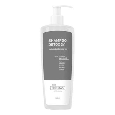Imagem de Shampoo Detox 3X1 Hidratação Limpeza Profunda Cabelo Barba