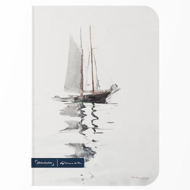 Imagem de Caderno sem Pauta A5 - Capa Flexível 80 Páginas 20x14cm - Two-masted Schooner with Dory