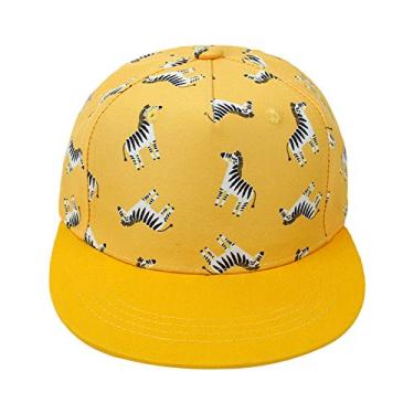 Imagem de Boné de beisebol para bebês meninos meninas bonito desenho animado chapéu de sol infantil boné hip hop leve caminhoneiro chapéus infantis, Amarelo, M