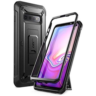 Imagem de SUPCASE Capa Unicorn Beetle Pro Series projetada para Samsung Galaxy S10 Plus (versão 2019) de corpo inteiro com camada dupla robusta com coldre e suporte sem protetor de tela integrado (preto)
