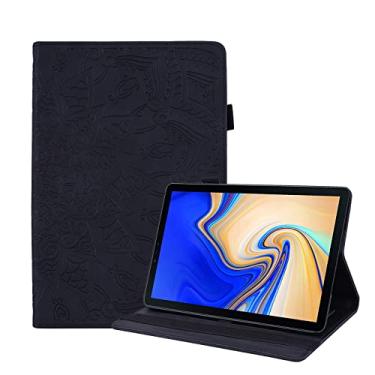 Imagem de YBFJCE Capa para Samsung Galaxy Tab S4 de 10,5 polegadas, capa protetora fina com suporte para lápis, capa fólio de couro PU premium para Samsung Galaxy Tab S4 de 10,5 polegadas (SM-T830/T835), preta