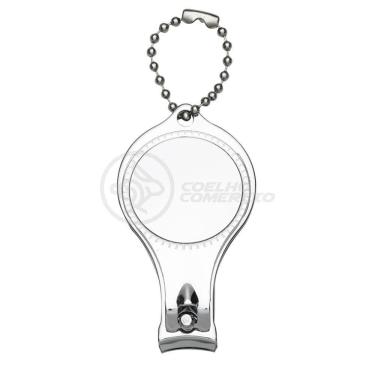 Imagem de Kit 10 Cortador Unha C/ Lixa Inox Abridor Garrafa Chaveiro