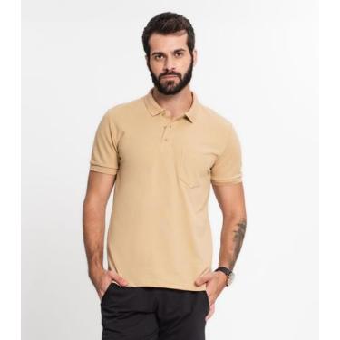 Imagem de Camisa Polo Piquet Masculina Kohmar Marrom