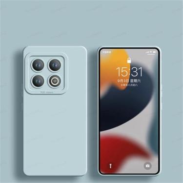 Imagem de Capa de telefone de silicone líquido quadrado para oneplus 9 9rt 9r 10 pro proteção de lente capa macia para oneplus 11 ace 2 12, azul claro, para oneplus 9 rt