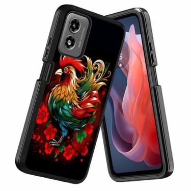 Imagem de DEHJYYIJUY Projetada para Motorola Moto G Play 4G 2024, à prova de choque à prova de poeira/queda, 3 camadas, resistente, capa protetora robusta para Moto G Play 4G 2024, pintura abstrata