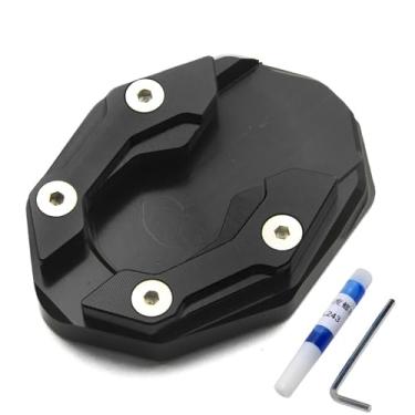 Imagem de DFFMQSJ Suporte para motocicleta, suporte lateral, extensor, placa de suporte de liga de alumínio, placa de suporte de extensão para motocicleta, compatível com Honda PCX150 PCX160 ADV150 ADV160