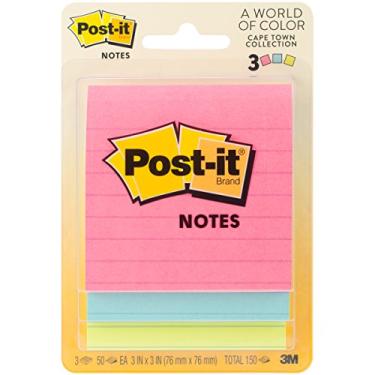 Imagem de 3M Post-It 3x3 Lined Notes, 50 Contagem