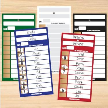 Imagem de 10 Linhas de cartas de futebol (100 cartões/pacote) - Cartas de bilhar Superbowl - Cartões de tira de futebol raspar - Cartas de apostas de raspar - Cartões de raspar de futebol (branco)