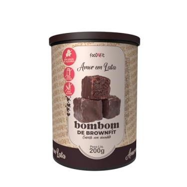 Imagem de BOMBOM DE BROWNFIT CHOCOLATE ZERO AÇÚCAR - AMOR EM LATA 200G - FOOD4FIT