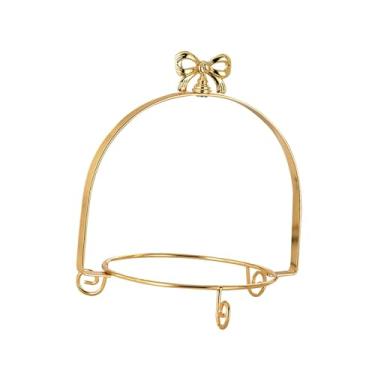 Imagem de Bothyi Suporte para cupcakes, Expositor decorativo para sobremesas, Bandeja para servir festas, Suporte para pratos de frutas para lanches, Suporte para, Ouro, Camada única