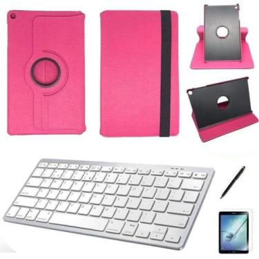 Imagem de Kit Capa 360/Can/Pel/Teclado Branco Galaxy Tab S6 Lite P615 - Rosa - G