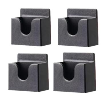 Imagem de Pacote com 4 suportes universais para walkie talkies, suporte para microfone de rádio amador de carro com adesivo de apoio, compatível com UV-5R, UV-K5 e a maioria das alças talkies