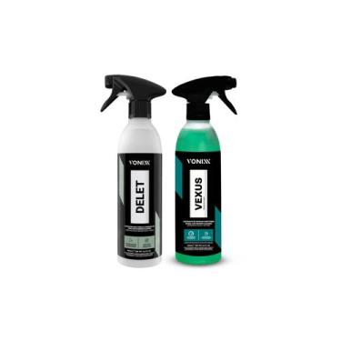 Imagem de Kit Delet e Vexus Vonixx Limpa Pneu Borracha Motor 500ml