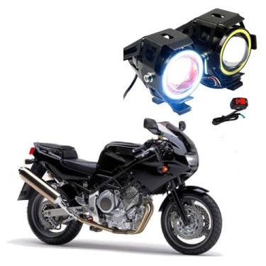 Imagem de Par Farol de Milha Angel Eye U7 para Moto Yamaha TRX 850  2015 - U7Led