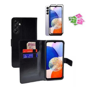Imagem de Capa Capinha Carteira Samsung Galaxy A14 5G + Película De Vidro 3D - I