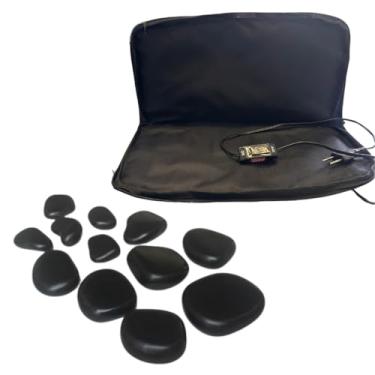 Imagem de Bolsa Térmica 110v para aquecimento de pedras vulcânicas para massagem + 12 Pedras Quentes