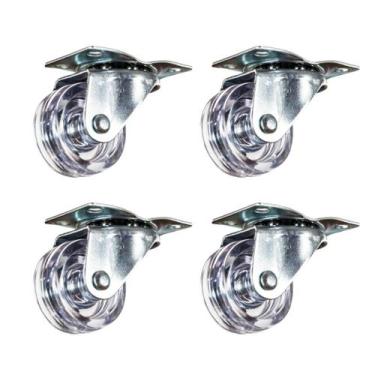 Imagem de Kit 4 Rodas Rodizio Rodinhas Rodinha Para Moveis Armário Rac - Fundite