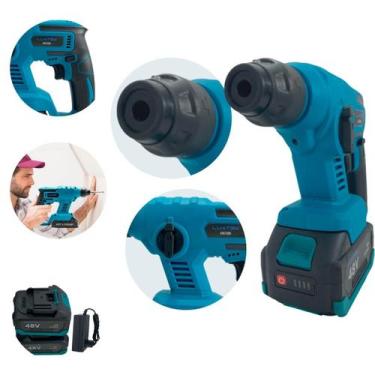 Imagem de Furadeira Elétrica de Impacto 3200 r/min 2 Baterias Bivolt Recarregáve
