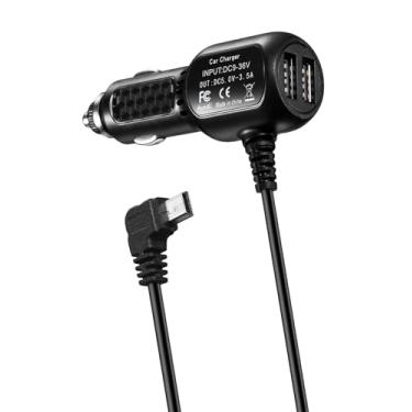 Imagem de Cabo adaptador de cabo de alimentação para câmera veicular mini USB compatível com Rexing V1/V1P Pro/V5/V3, Byakov S6, CHORTAU B-T13 B-T12 B-T19 B-T20 B-T25, Pruveeo D30 D40 C2, Rove R2-4K Dash Cam fo