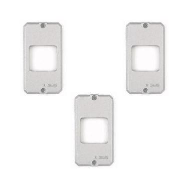 Imagem de 3 Tampa Condulete Alumín 1/2-3/4 P/ 2 Interruptor Tramontina