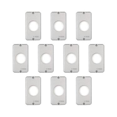 Imagem de 10 Tampa Condulete Alumínio Sem Pintura 1 Tomada Tramontina