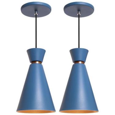 Imagem de Kit 2 Luminária Pendente Pequim 30 Cm Balcão Bancada Cozinha - Ilumina