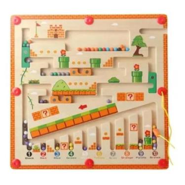 Imagem de Labirinto Aventuras Pixel Videogame Madeira Magnético Kids - VSJ