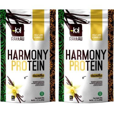 Imagem de Kit 2 Harmony Protein Baunilha Rakkau 600g Vegano Proteína