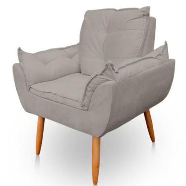 Imagem de Poltrona Decorativa Opala Sala de Estar Tecido Suede - Horizonte Móvei
